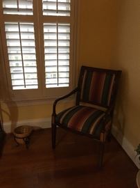 Striped Side Chair.