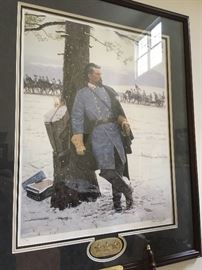 Framed Civil War Print.