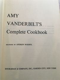 Amy Vanderbilt Cookbook with illustrations by Any Warhol.