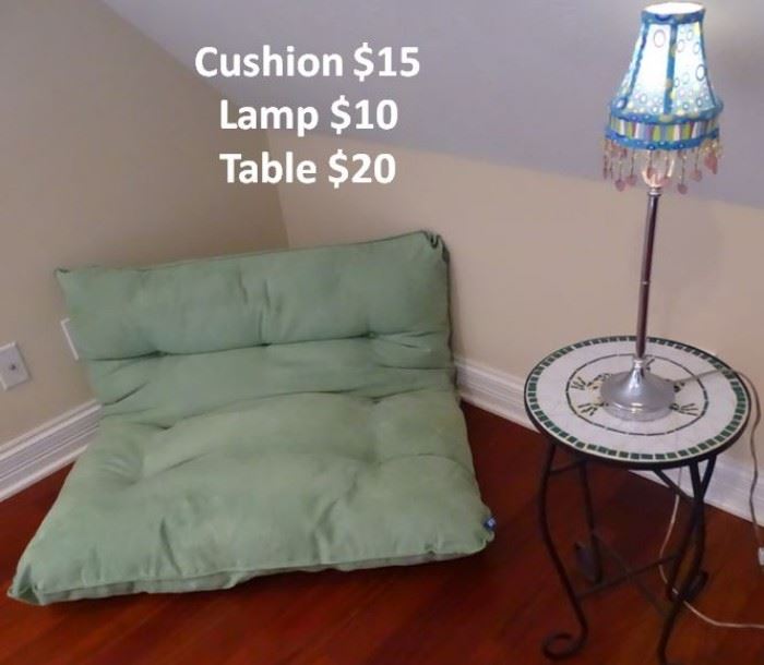 Cushion, Lamp, Chair
