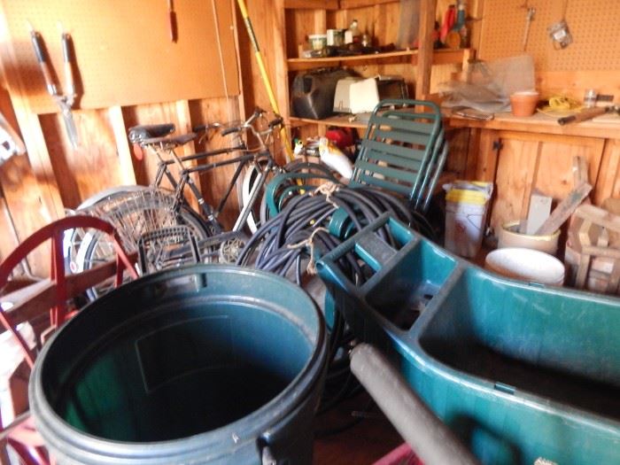 Nice large shed with many items for sale.