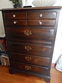 Nice chest of drawers. Colonial in style.