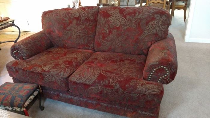 Burgundy sofa