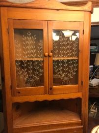 Pine corner cabinet