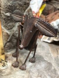 Metal design dog decor