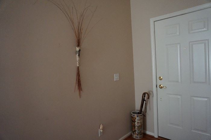 wall art, umberella stand canes