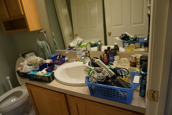perfume, curling irons,etc.