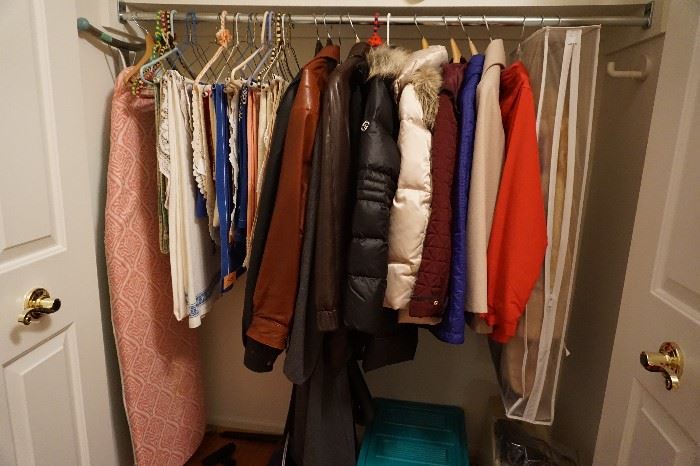 jackets, tablecloths, linens
