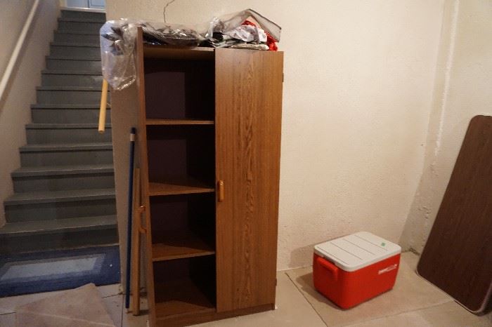 shelved storage cabinet