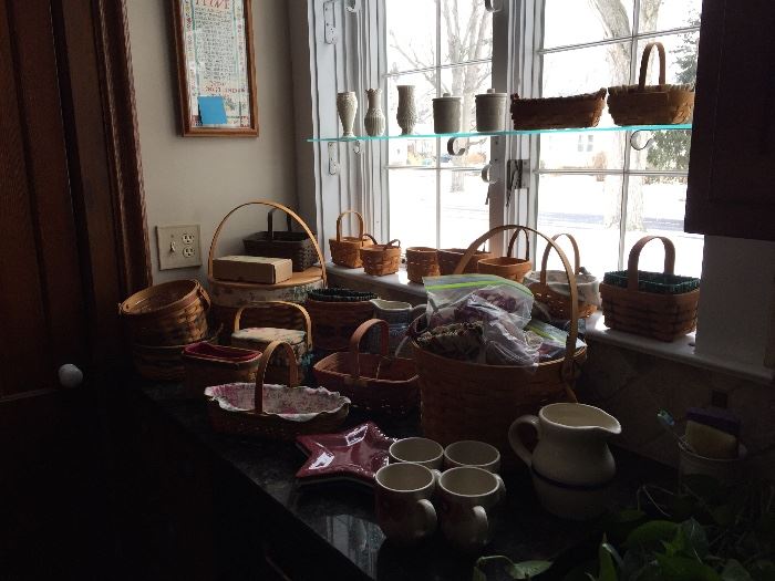 Longaberger Baskets and pottery GALORE