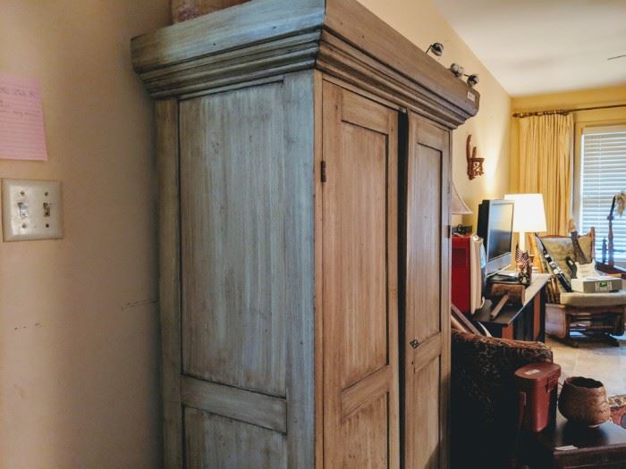 Wonderful two door pine cupboard. House on the hill