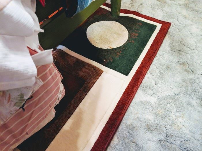 Corner of the den rug
