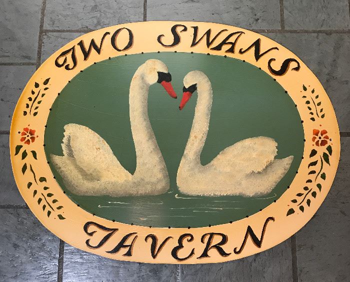 Two Swans Tavern Sign https://ctbids.com/#!/description/share/103656