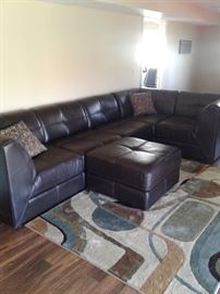 Beautiful leather sectional 