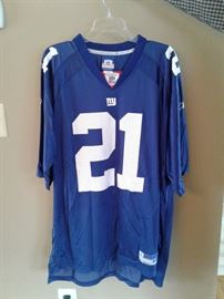Tiki Barber signed jersey. 
No certificate