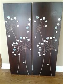 Wood and mother of pearl panels