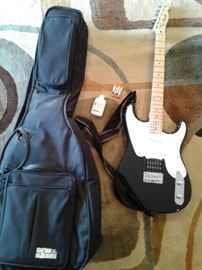 Fender guitar with case and more