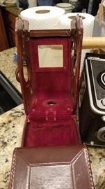 Rare ROLLEIFLEX camera in near mint condition. It appears camera has been in case for most of its existence. Twin lenses, 4/135 & F = 135mm. Made in Braunschweig, Germany, Franke & Heidecke