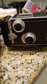 Rare ROLLEIFLEX camera in near mint condition. It appears camera has been in case for most of its existence. Twin lenses, 4/135 & F = 135mm. Made in Braunschweig, Germany, Franke & Heidecke