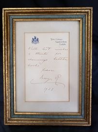 Queen Mary of England Hand Signed Letter https://ctbids.com/#!/description/share/104257