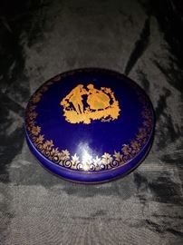 Limoges Castel Cobalt and Gold Trinket Box https://ctbids.com/#!/description/share/104293