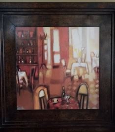 Framed Large Metal Bistro Print https://ctbids.com/#!/description/share/104316