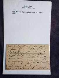 SS Cox politician autograph https://ctbids.com/#!/description/share/104353