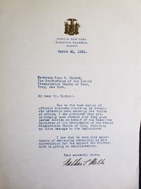 Governor of New York autographed letter https://ctbids.com/#!/description/share/104360
