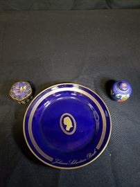 Blue pill box and Bach plate https://ctbids.com/#!/description/share/104393