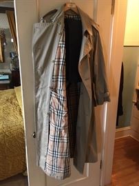Men's Burberry Coat with Liner