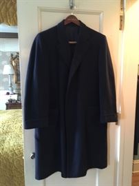 Mens Blue Cashmere Coat