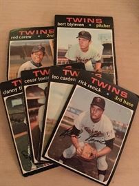 Part of a 1971 Topps Baseball cards