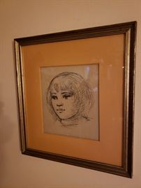Ink Sketch of Girl https://ctbids.com/#!/description/share/104179