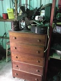 Chest of Drawers, Antique Fan