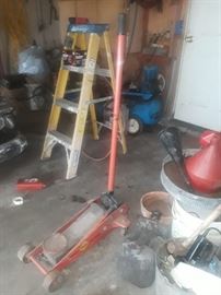 Floor Jack, Ladders, Air Compressor