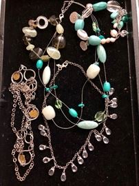 "Girlfriends For life" bracelet, tear drop crystal necklace , Silpada necklaces