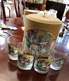 Ducks - Ice bucket plus 4 glasses