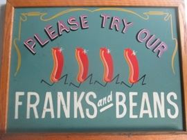 franks and beans sign
