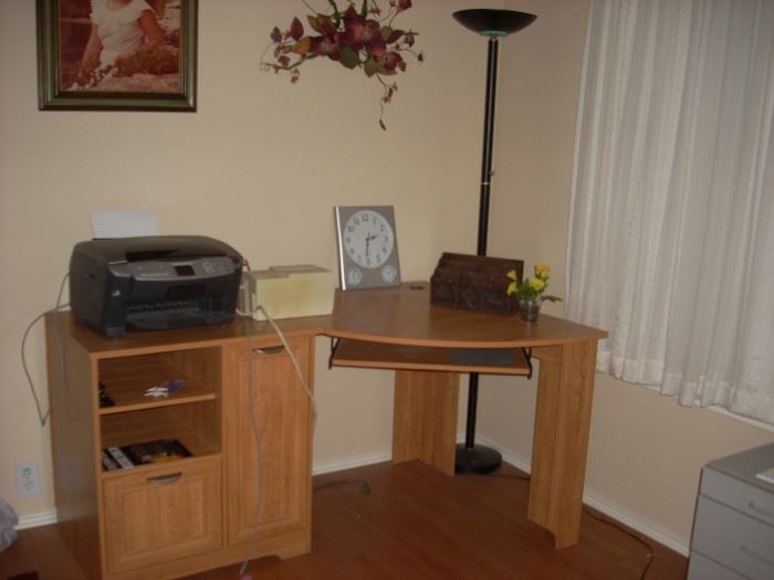 Corner Desk (the desk is SOLD, but the other items pictured are well displayed)