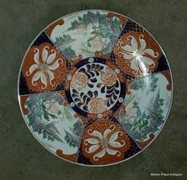 Late 19th Century Imari Edo Period large Charger, there are two of these identical pieces.