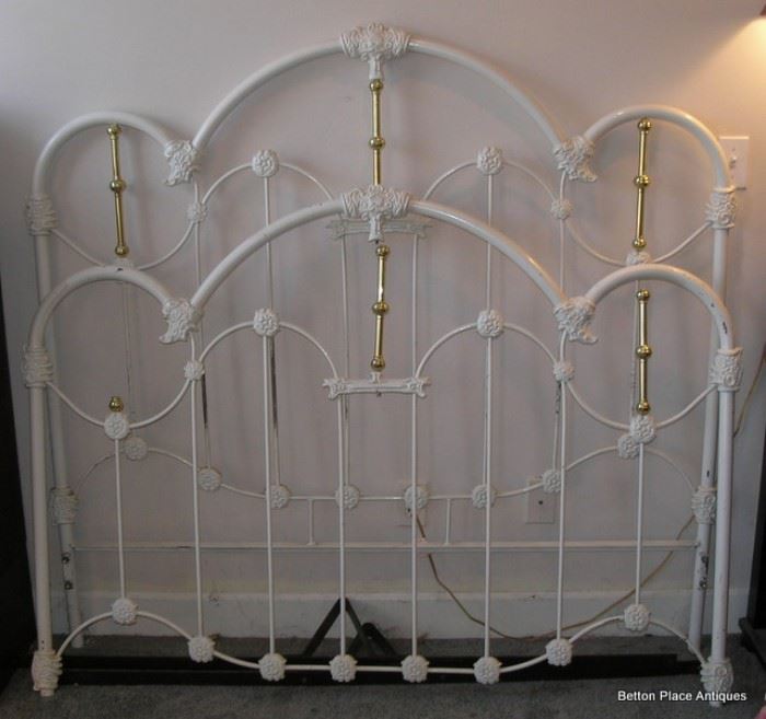 Full Size Brass Bed with rails