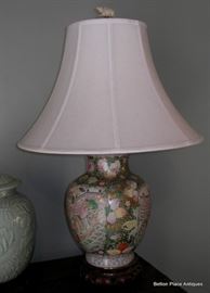 Asian Lamp with Rabbit Finial