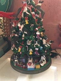 Boston Terrier Light-Up Christmas Tree