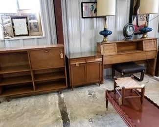 Thomasville Full Size Bookcase Headboard, Hungerford Cabinet, Media/Display Cabinet