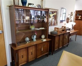 Floating Display Cabinet with matching Credenza/Small Buffet