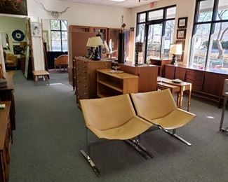 leather sling chairs (Meademore)