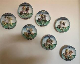 Bradford Exchange Collectible Musical Plates with movement - Carousel horses move up and down as music plays! 
