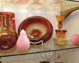 Libbey and other AMBERINA glass 