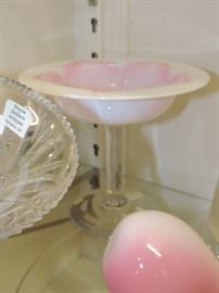 Libbey Nash Compote in Pink and White