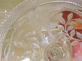 detail of Wisteria Libbey Compote 